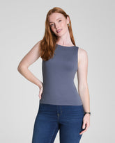 SPANXsmoothâ„¢ Jersey Boatneck Tank | Earth Stone
